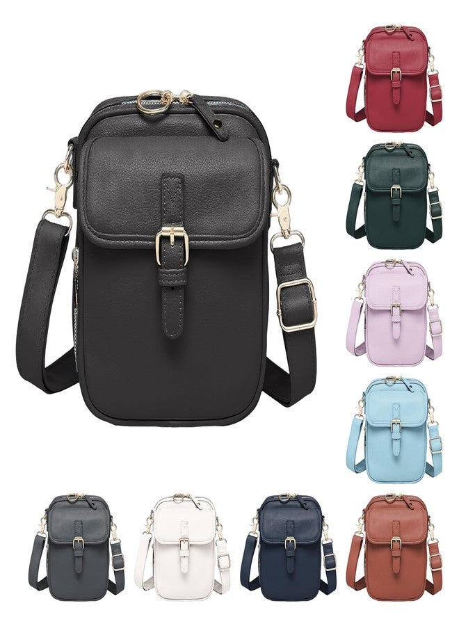 Figfey Leather Crossbody Bags for Women Travel Small Crossbody Purse Anti Theft Waterproof Bum Bag with Built in Wallet - Image 1